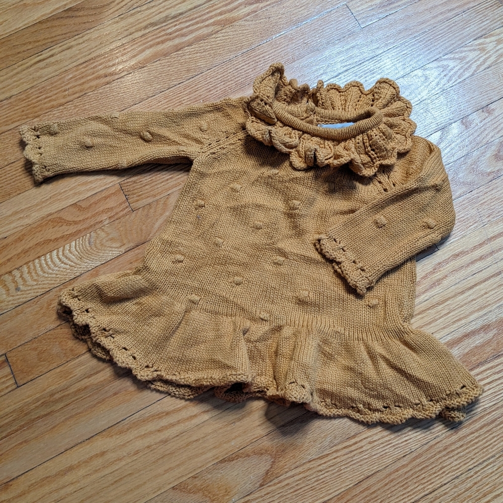 Cynthia Rowley Shirt Skirt Tan Brown Infant baby girl 0-3 months knit top cute